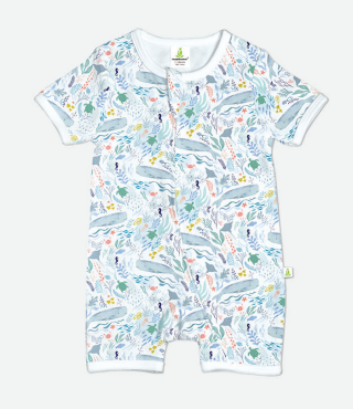 Ocean Life Shortie Zip Pajama