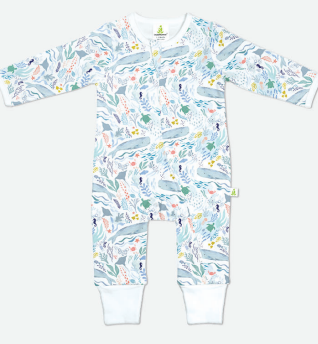 Ocean Life Long Sleeve Zip Pajama