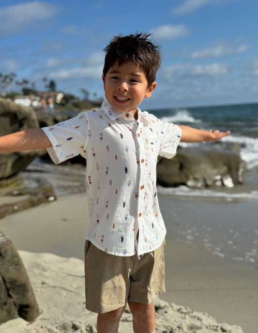Maui Printed Shirt- buoys