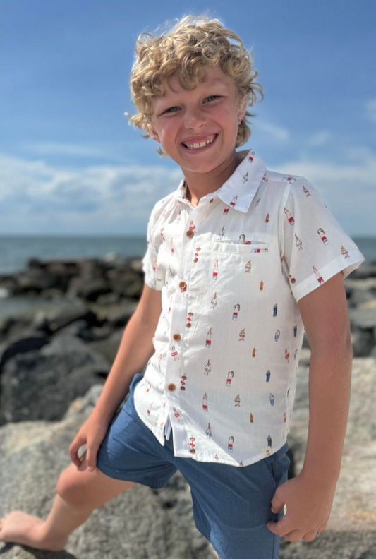 Maui Printed Shirt- buoys