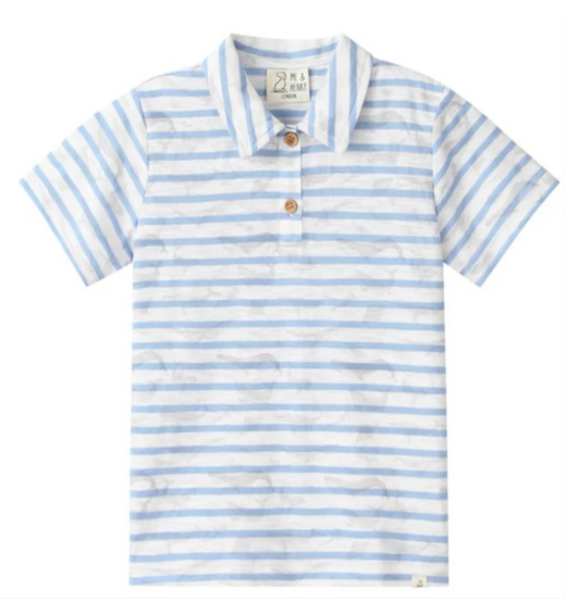 Starboard Printed Polo- Whale Stripe
