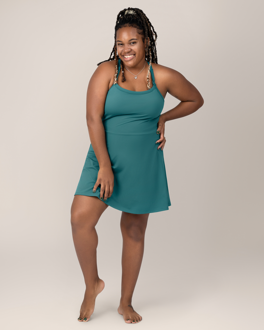 Stevie Active Racerback Nursing Dress | Teal