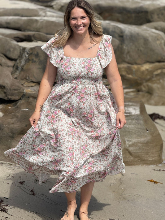 Polly Dress -Cottage Floral