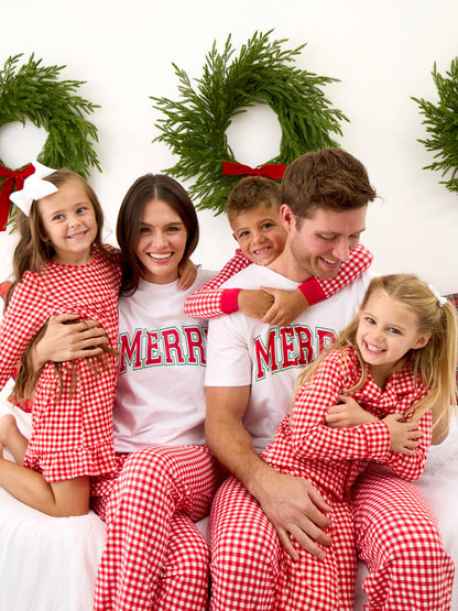 SoftSnooze™ Baby Cotton Modal Red & White Gingham Footed One Piece Pajama