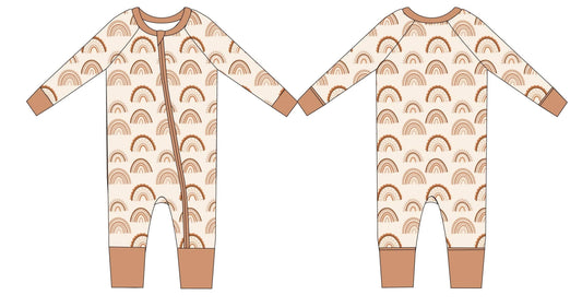 Boho Rainbow Bamboo Zippy Pajamas