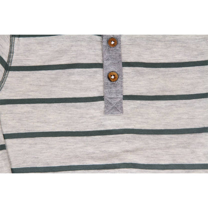 Long Sleeve Striped Henley