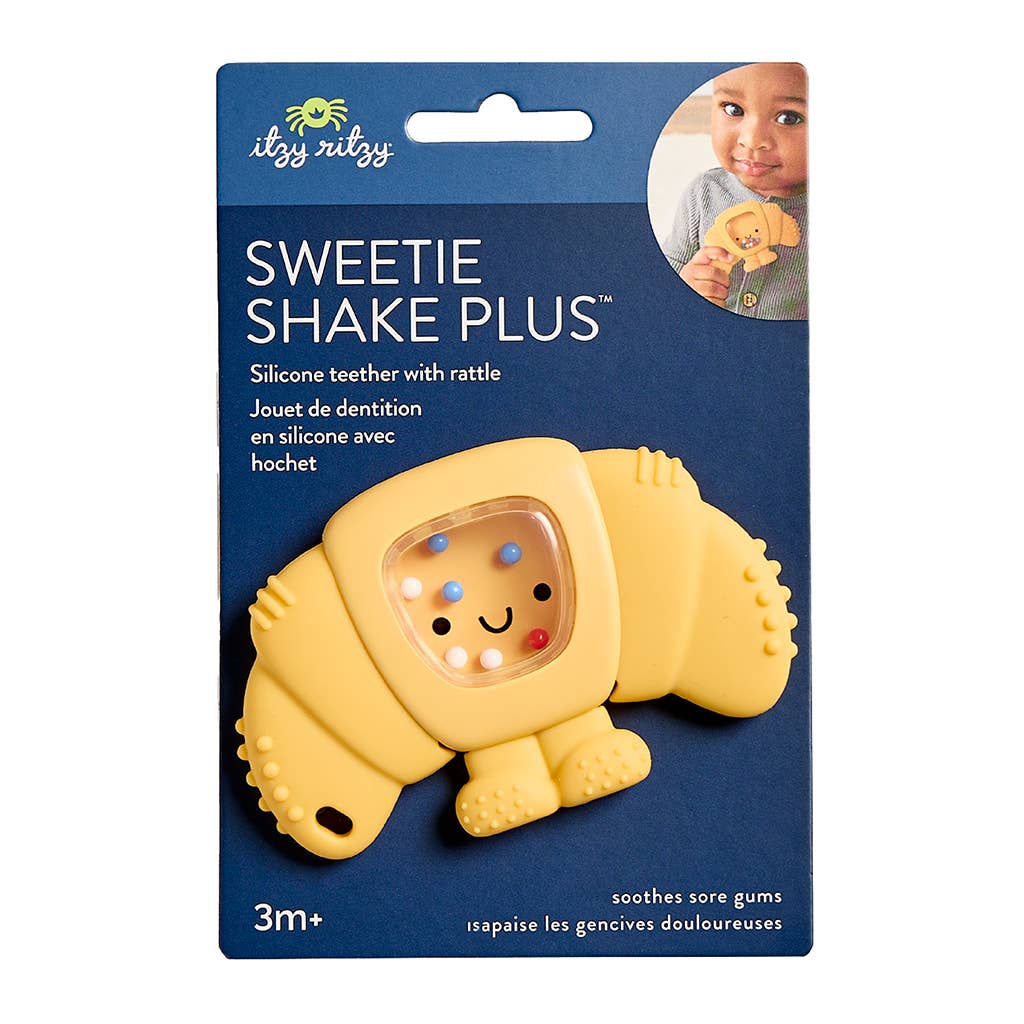 *NEW OPTION* Sweetie Shake Plus™ - Teething + Rattle Toy: Croissant