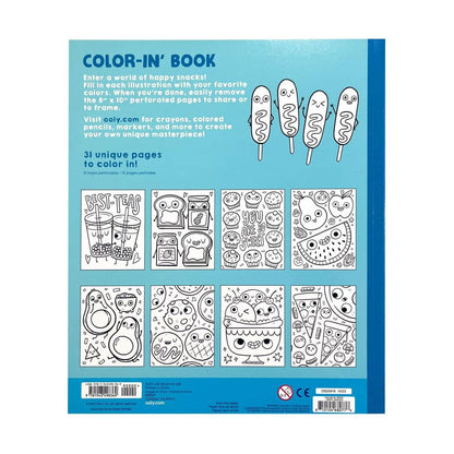 Color-in' Book: Happy Snacks Coloring Book
