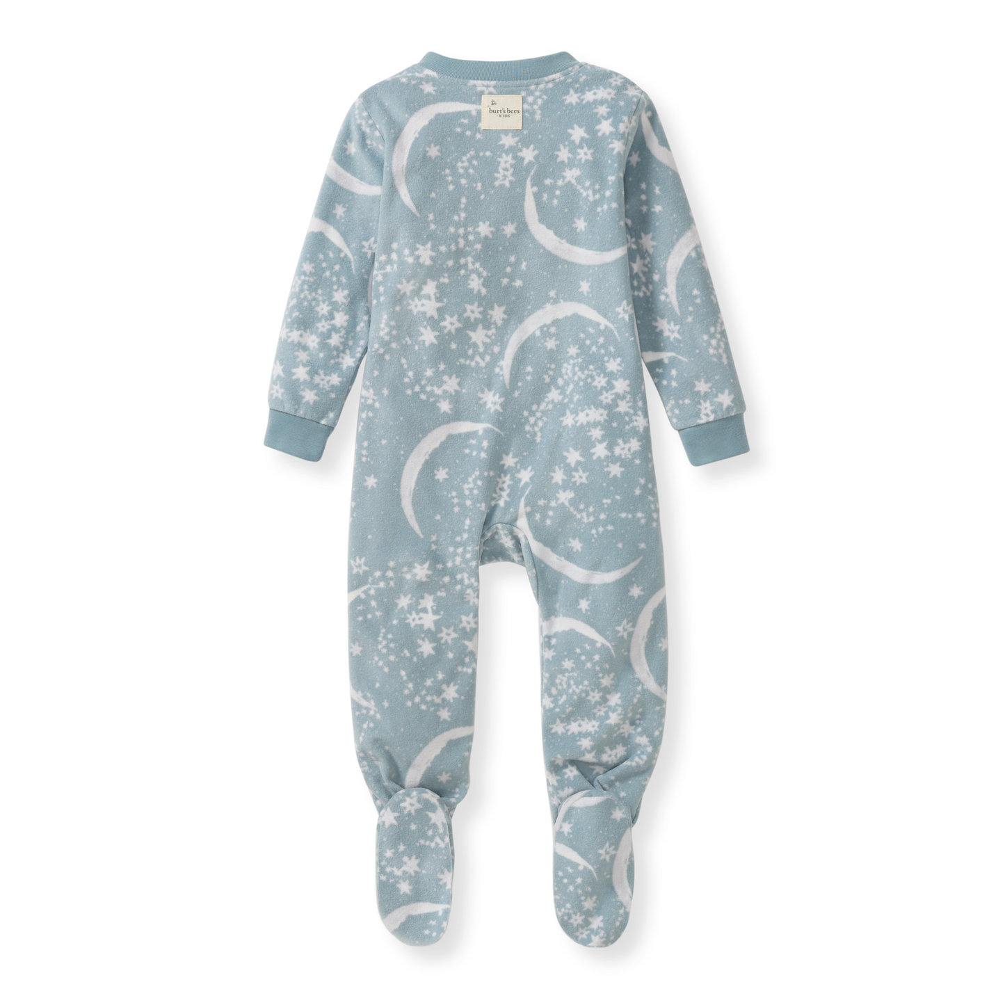 Celestial Moon polarbee™ Repreve® Fleece Pajamas - Mountain Blue