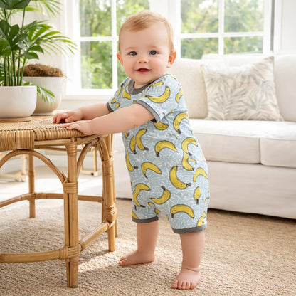 Banana Split Soft Bamboo Shorty Romper