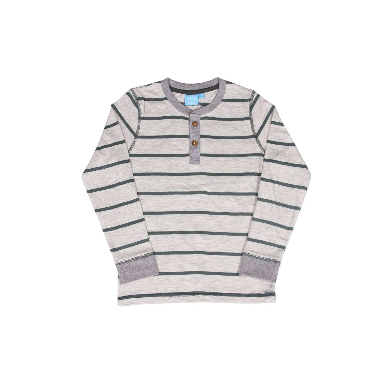 Long Sleeve Striped Henley