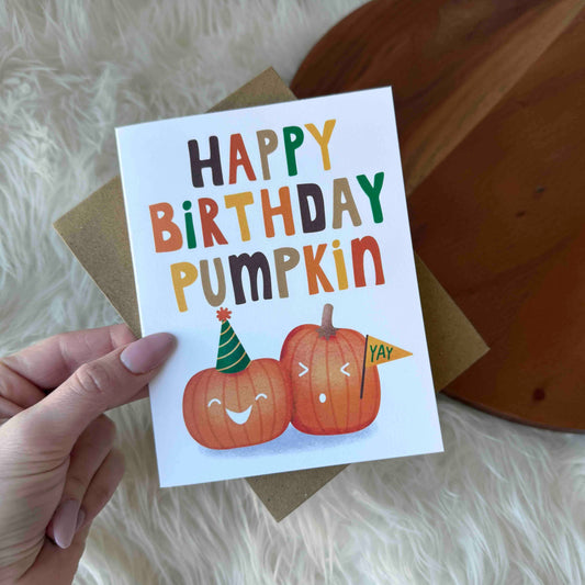 "Happy Birthday Pumpkin" Card