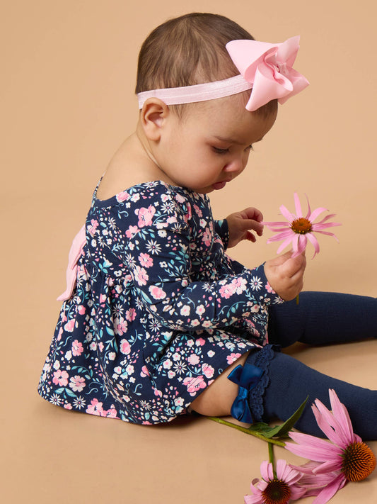 Baby Girls Moonlit Meadow Knit Long Sleeve Twirl Top & Ruffle Bloomer Set