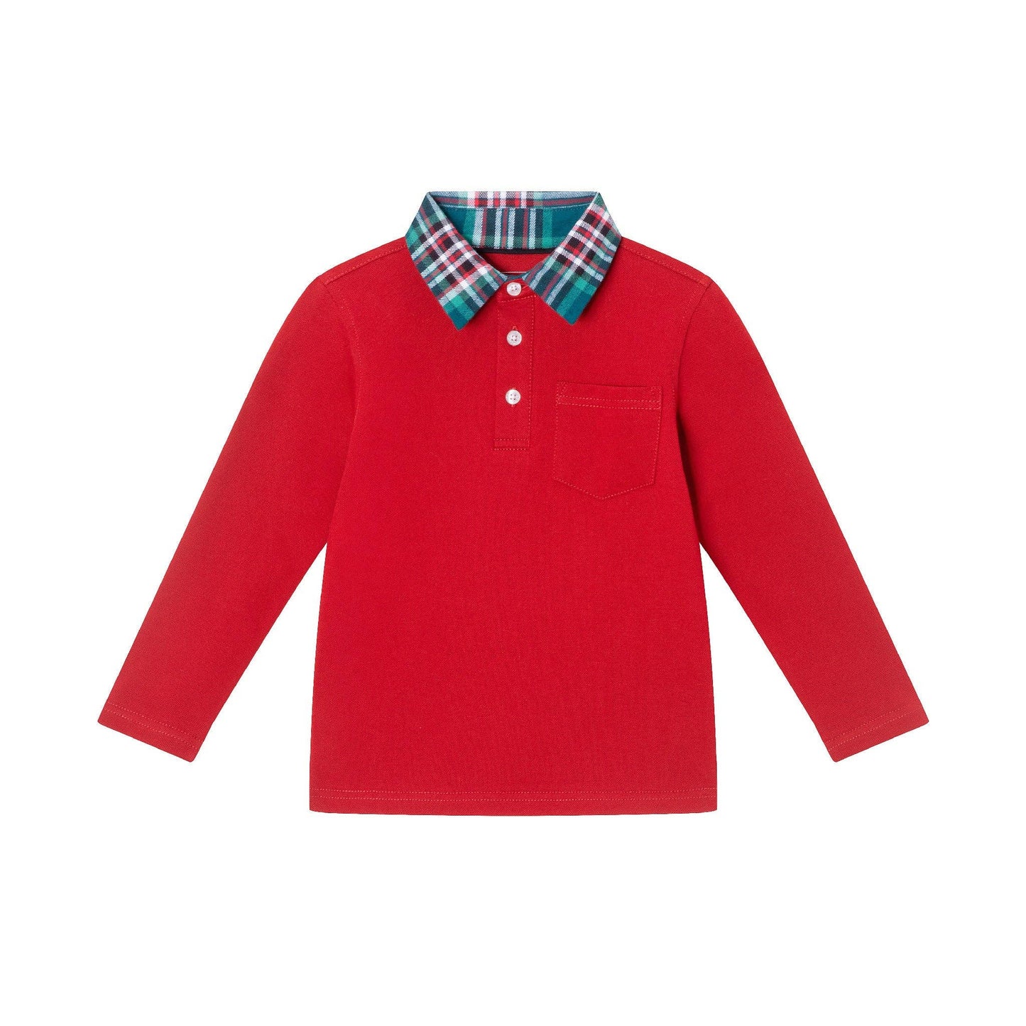 Kids Red Holiday Christmas Polo Set