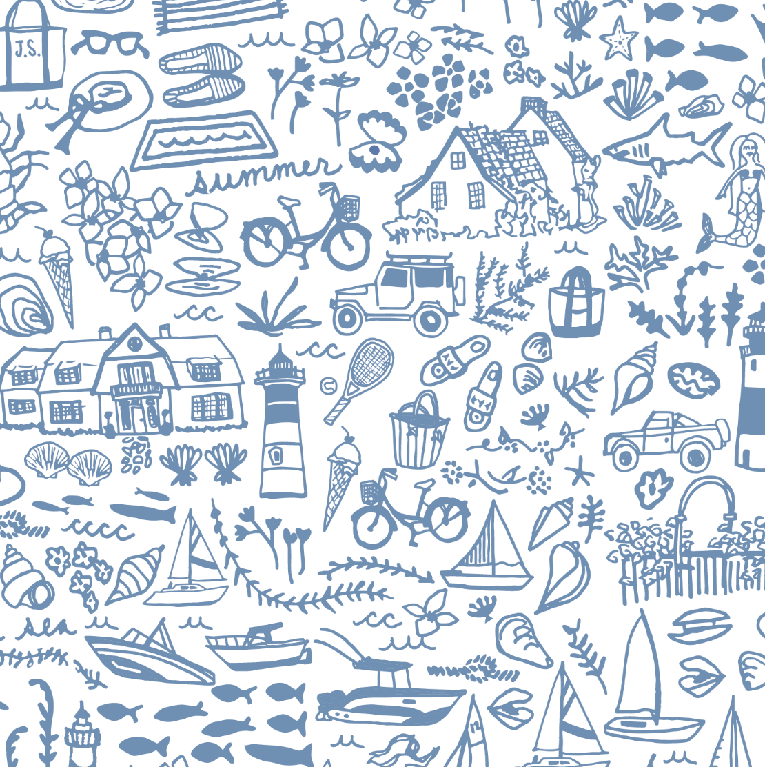 Seaside Large Travel Pouch