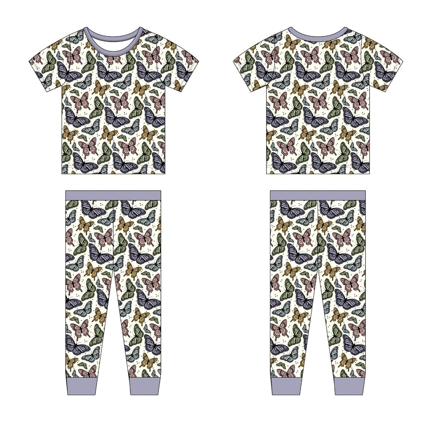 Butterfly Bamboo Two Piece Pajamas