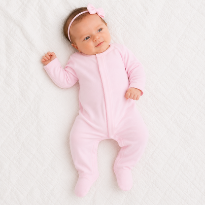 Essentials Solid Pink Footie