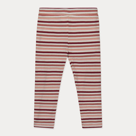 Ribbed Cotton, Purple Stripe Leggins