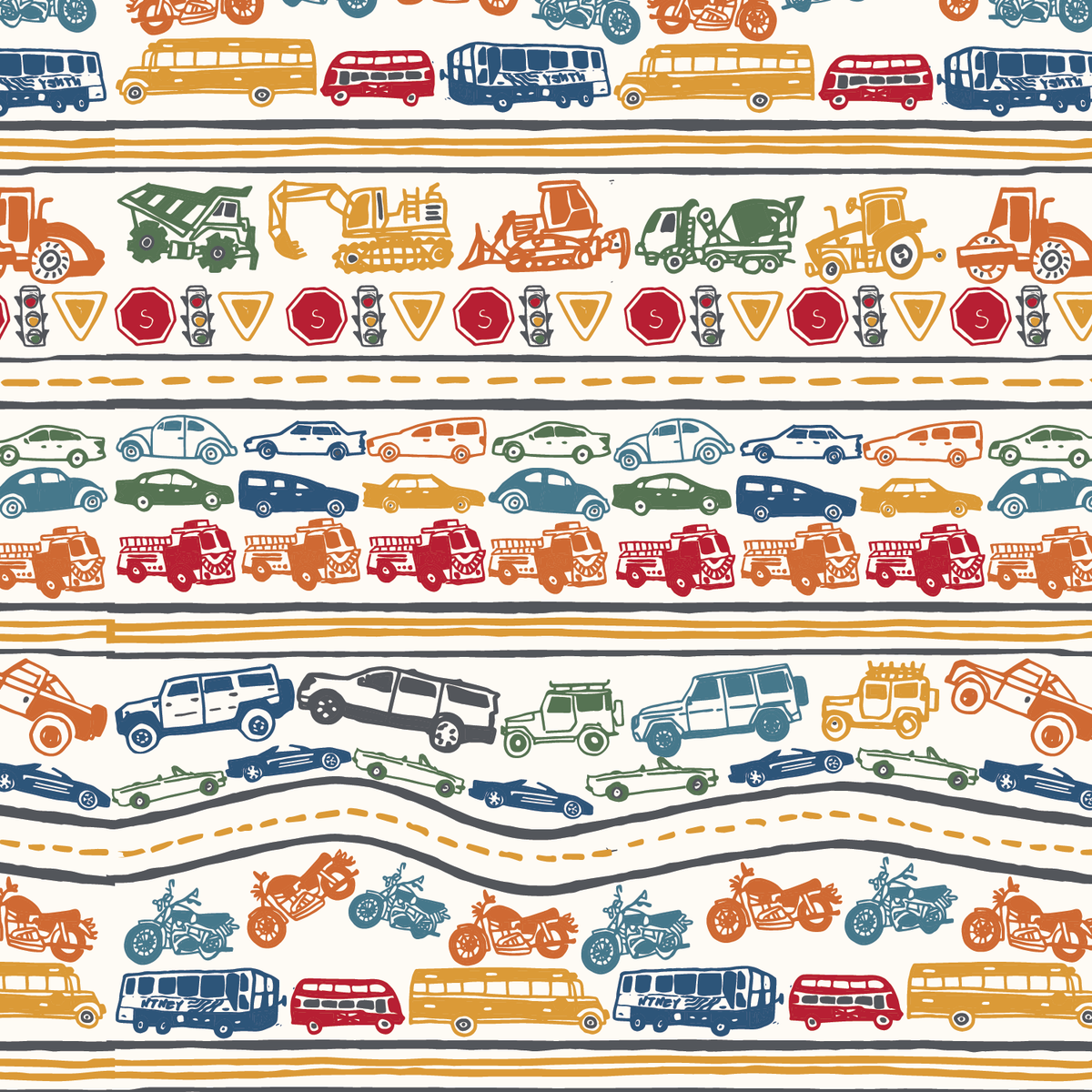 Cars & Trucks Zip Baby Onesie
