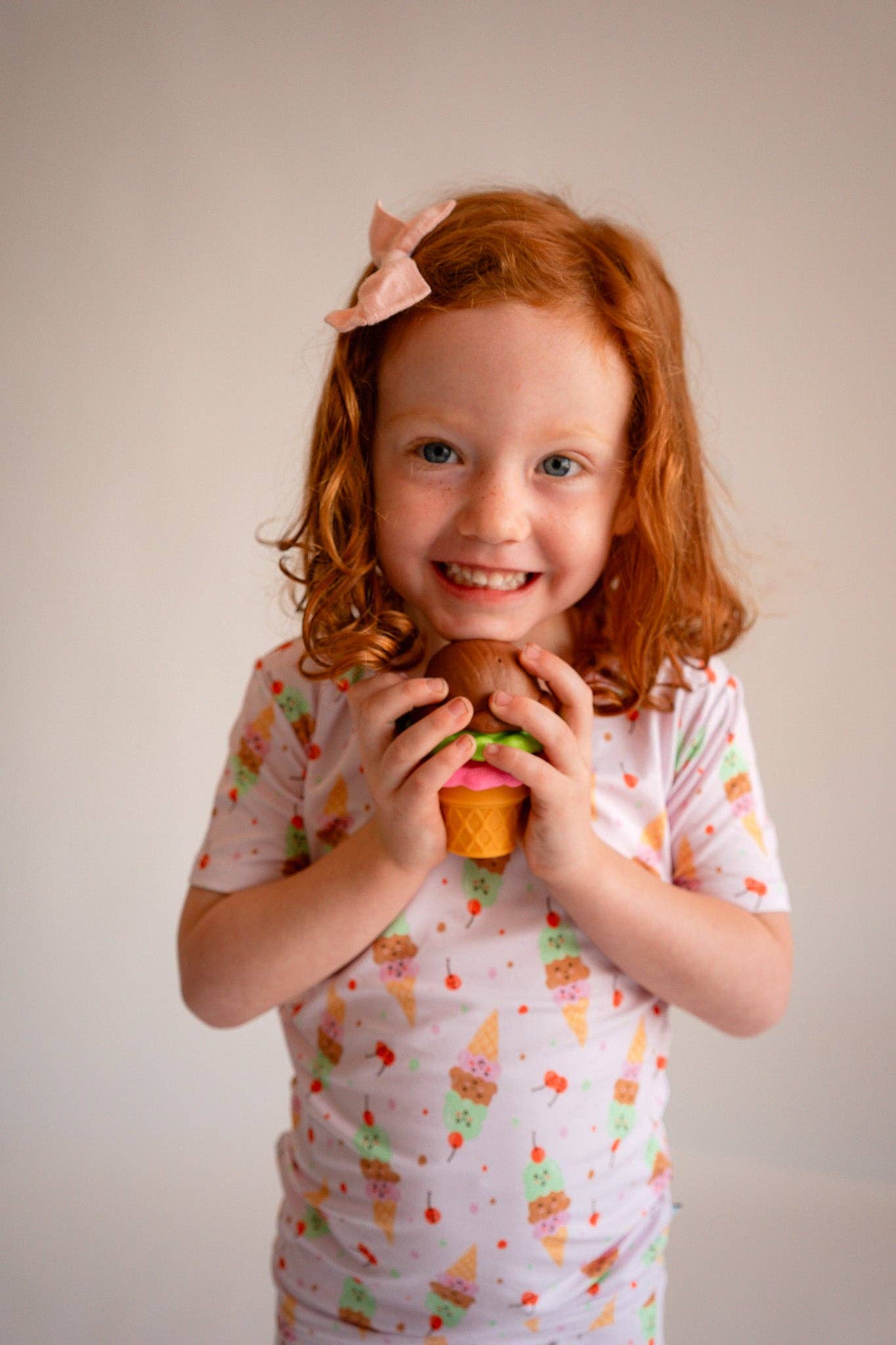 Ice Cream Sundae Snuggles Two-Piece Short Sleeve and Shorts