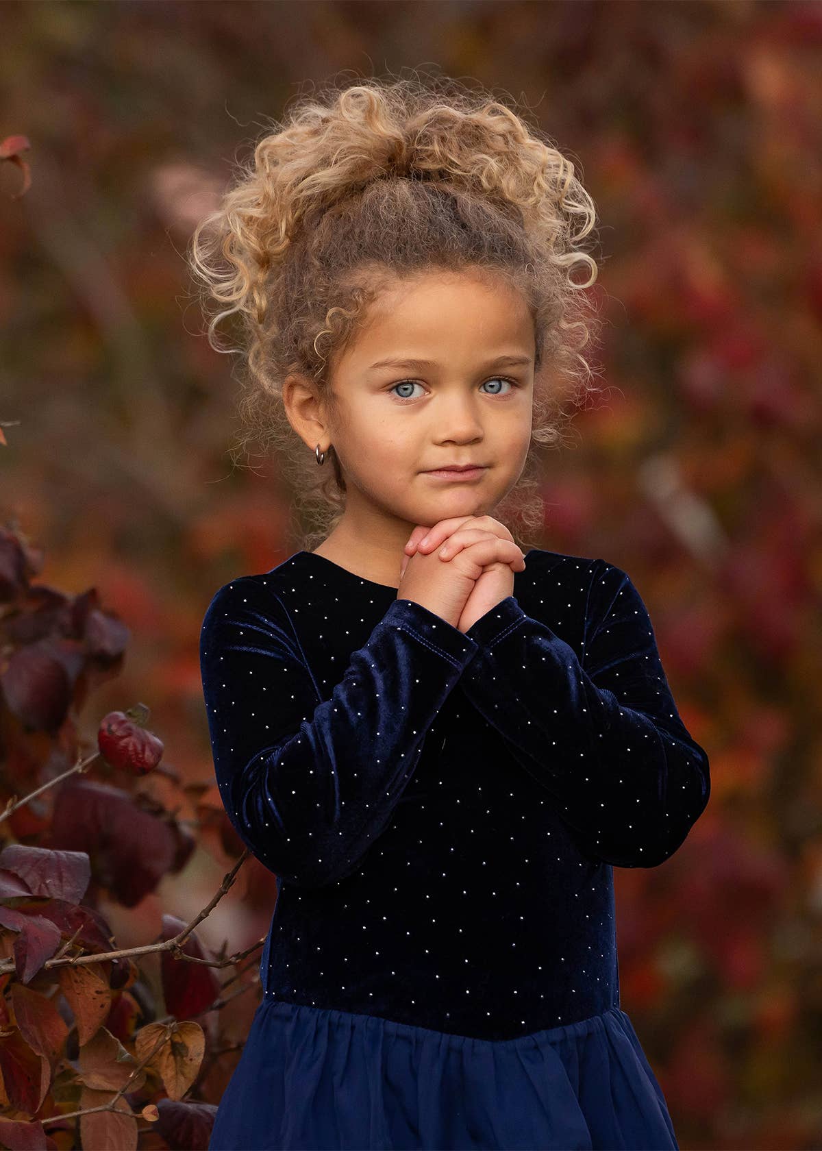 Velvet Dreams Long Sleeve Color Block Tiered Dress