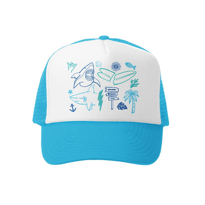 Shark Icons Kids Hat