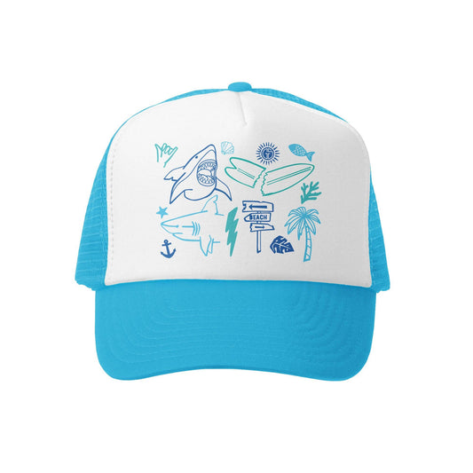 Shark Icons Kids Hat