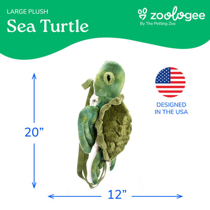 Sea Turtle 20" Wearable Plush Animal Backpack