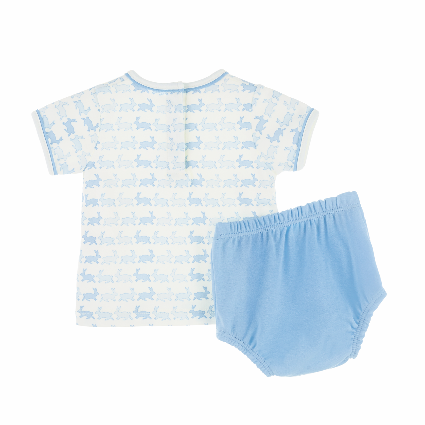 Bunny Hop Diaper Cover Set - Sky