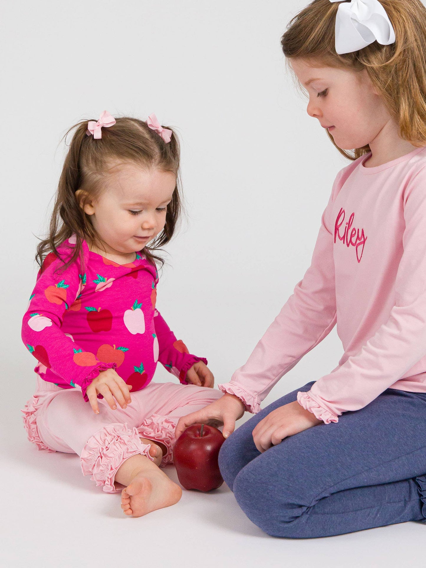 Toddler Girls Pink Classic Ruffle Leggings with Signature Rear Ruffles