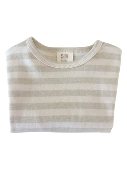 Sage Stripe / Organic Long Sleeve Bodysuit