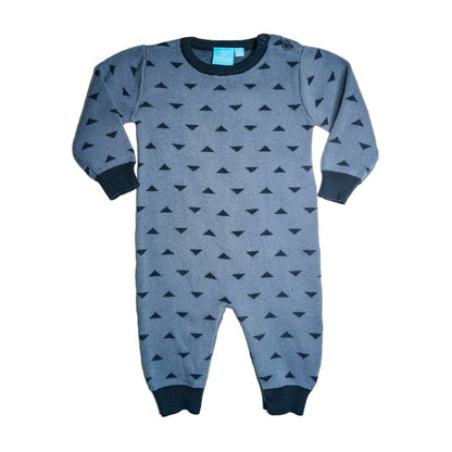 Pyramid Pattern Sweater Romper