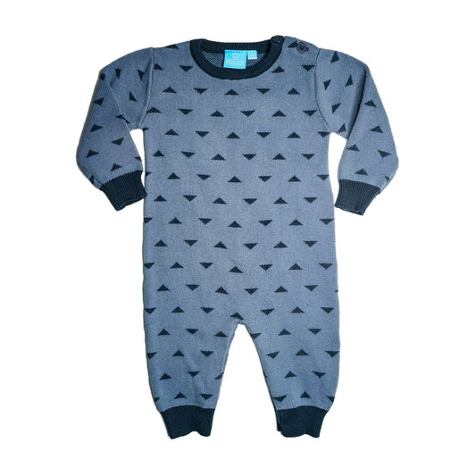 Pyramid Pattern Sweater Romper