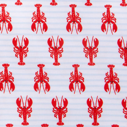 Lil' Snappers Print Flutters Bubble - Lobster Red