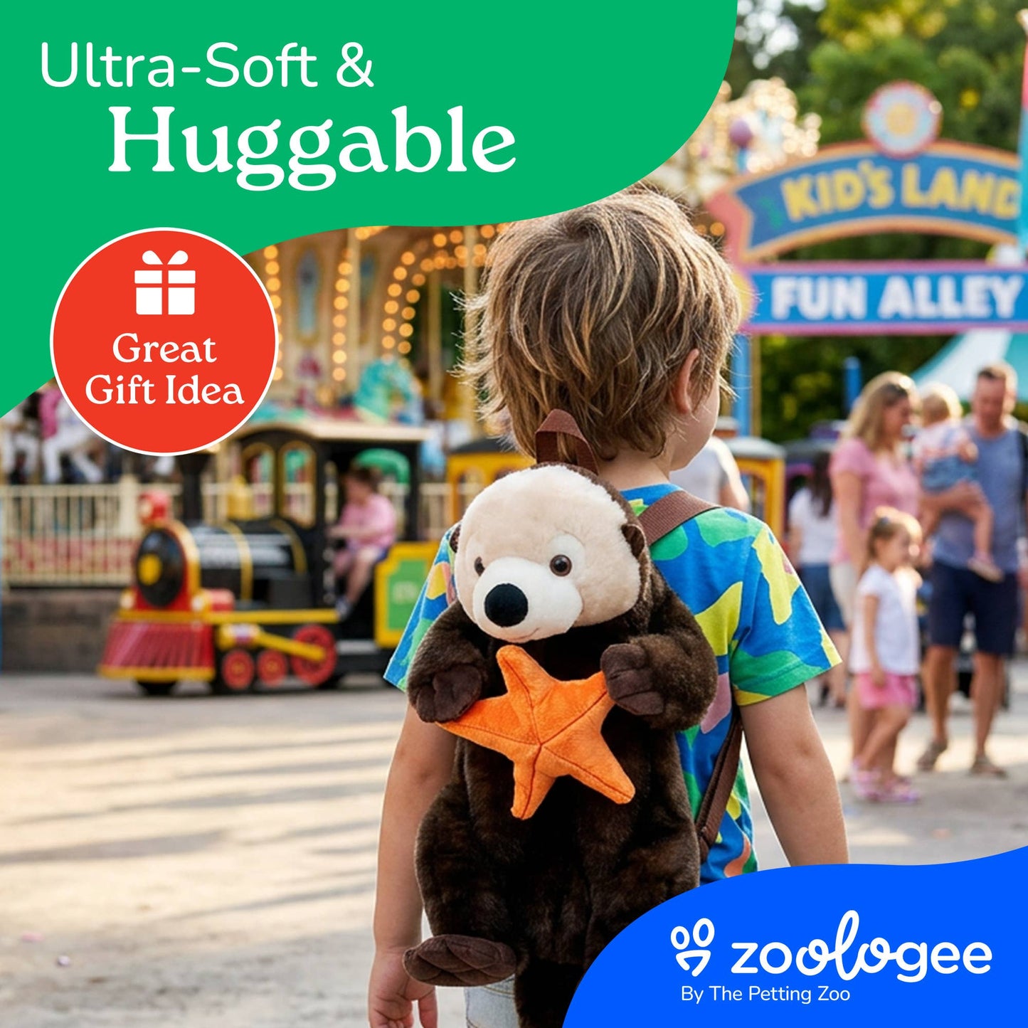 Sea Otter 20"  Plush Animal Backpack