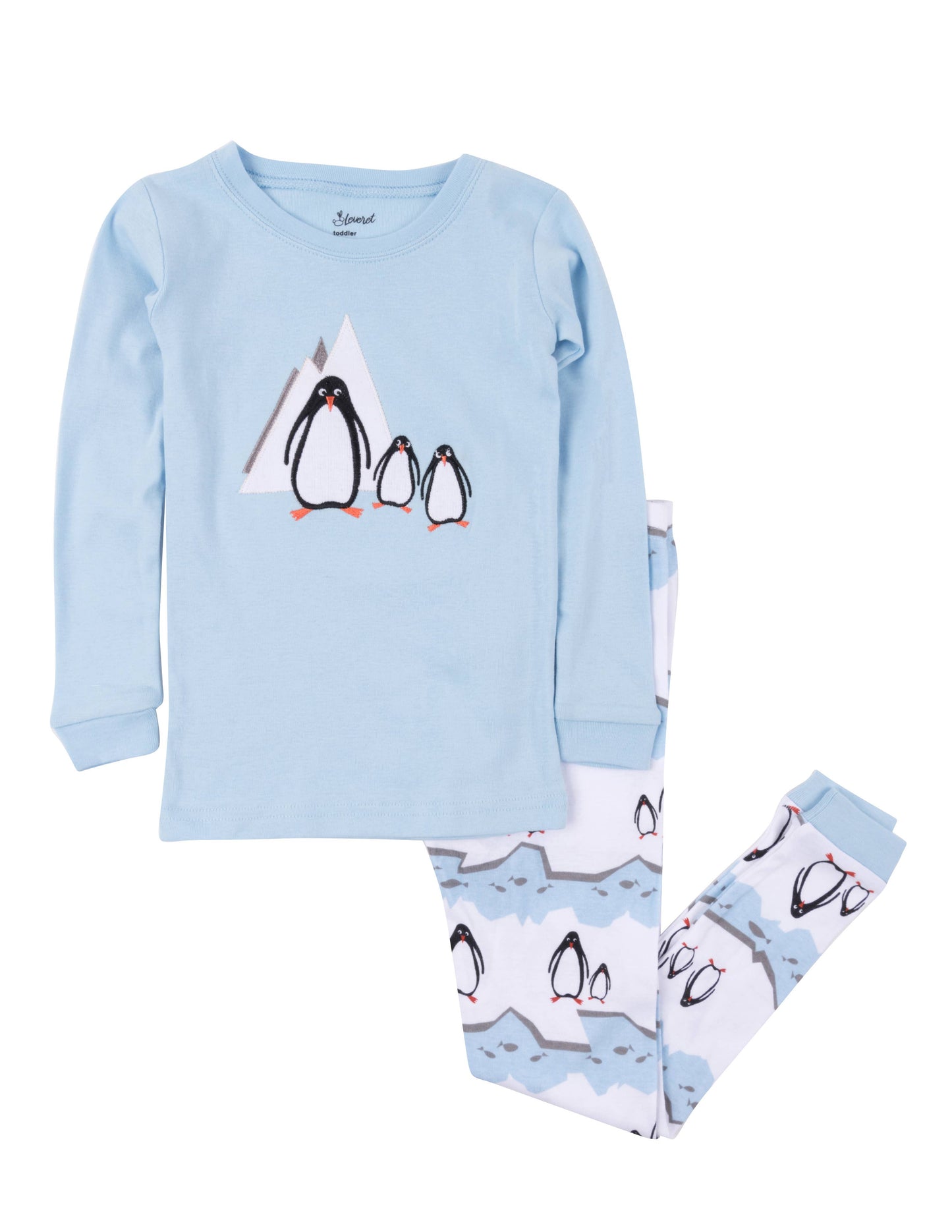 Kids Two Piece Cotton Pajamas Penguin