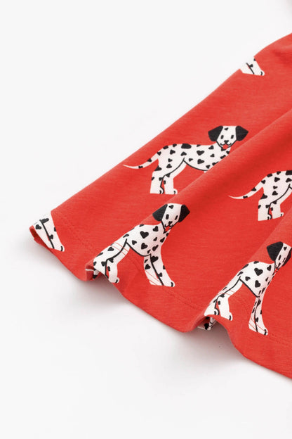 Valentine's Day Double Ruffle Let's Dance Dress - Dalmatians