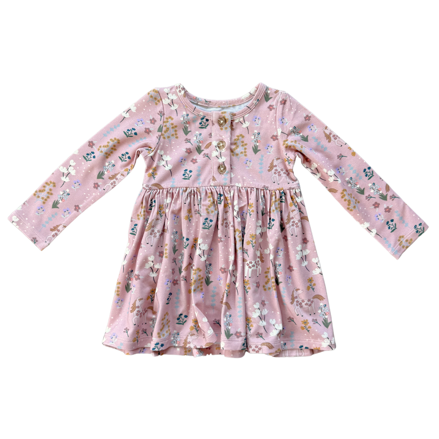 Long Sleeve Bamboo Henley Dress