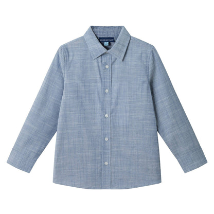 Kids Sweater Vest W/Buttondown & Twill Pant Set | Beige Fair Isle