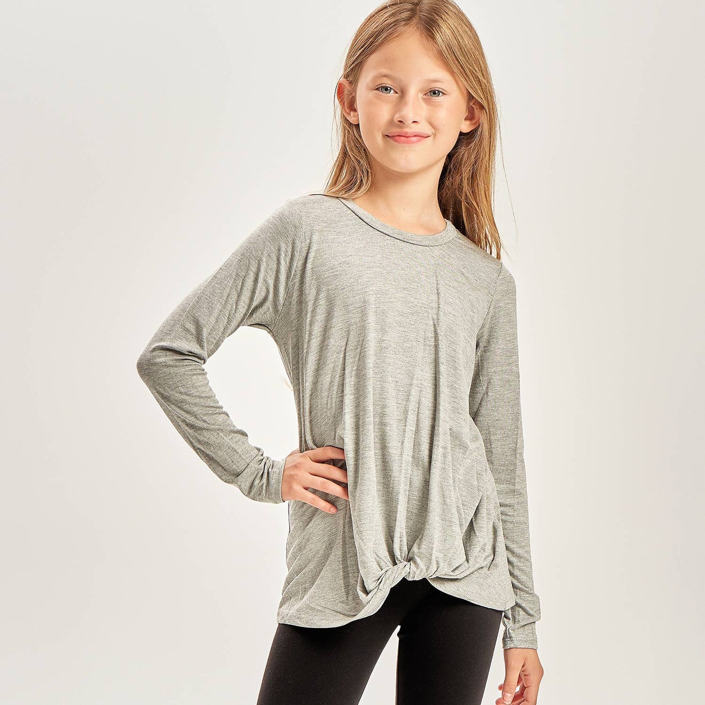 Twisted Knot Long Sleeves Top