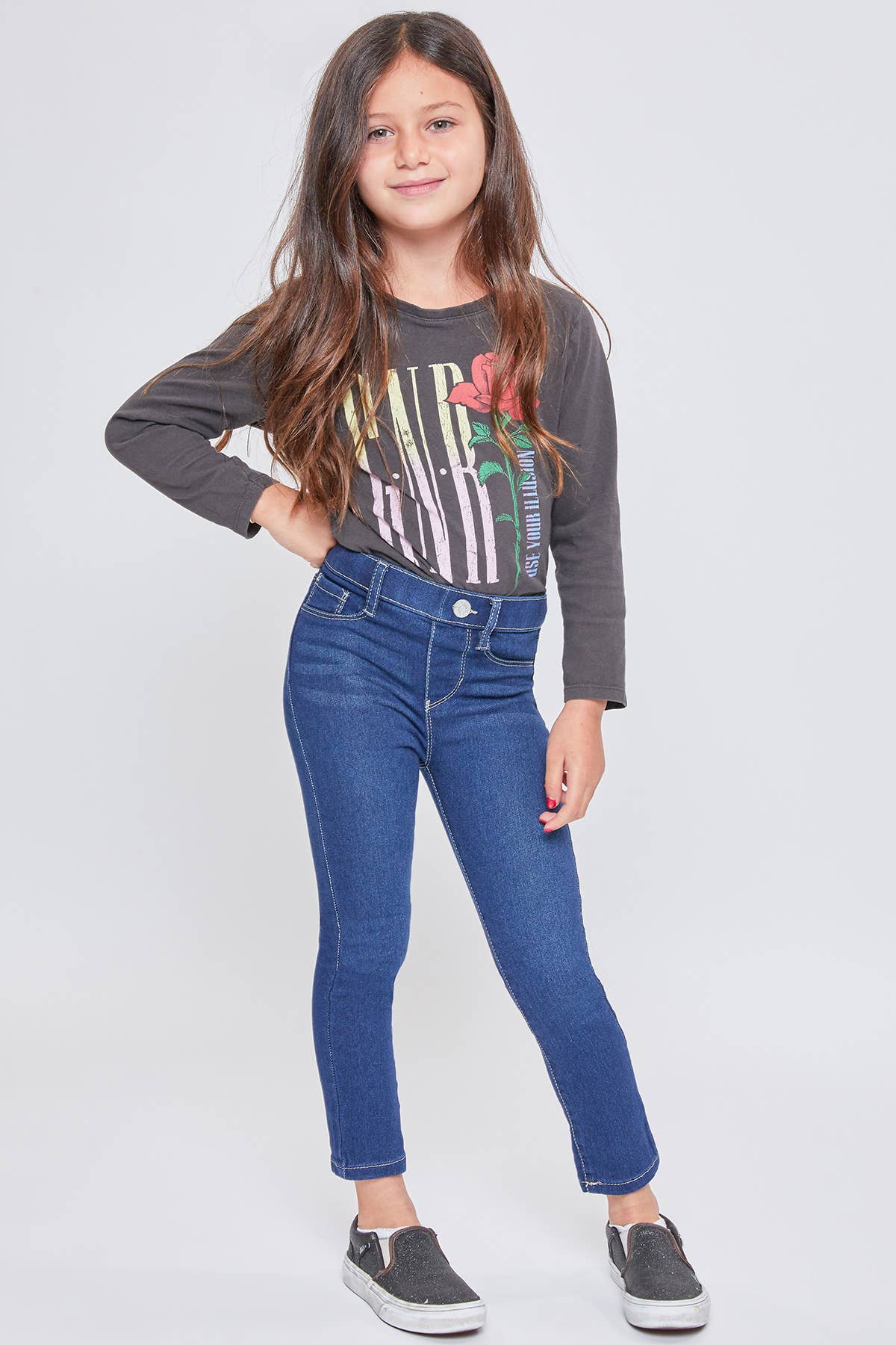 Faux Front Pull On Skinny Jean