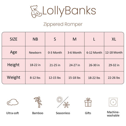 Beautiful Bows 2-Way Zipper Romper