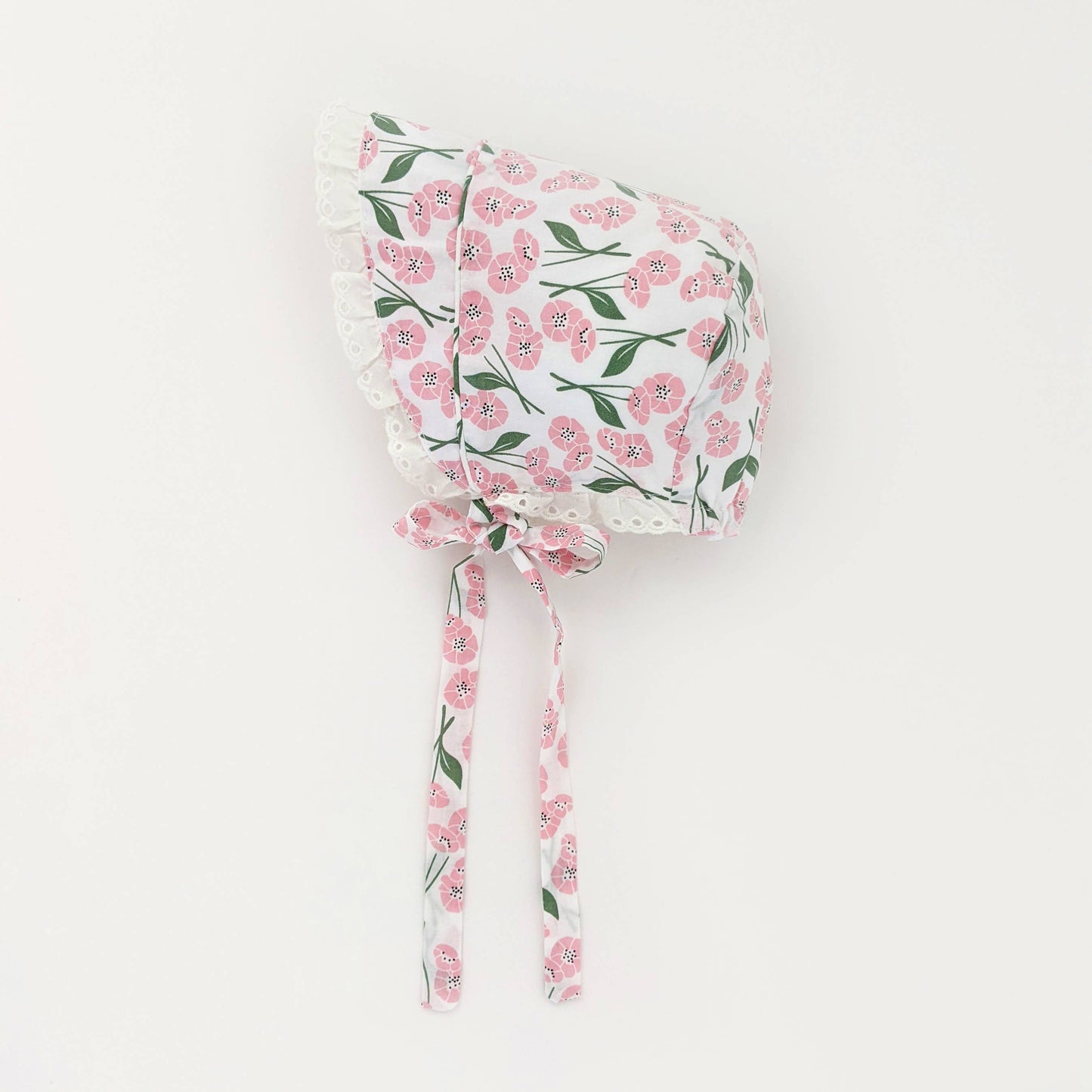 Blush Pink Poppy Baby Bonnet