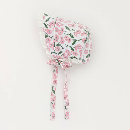 Blush Pink Poppy Baby Bonnet