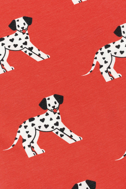 Valentine's Day Double Ruffle Let's Dance Dress - Dalmatians