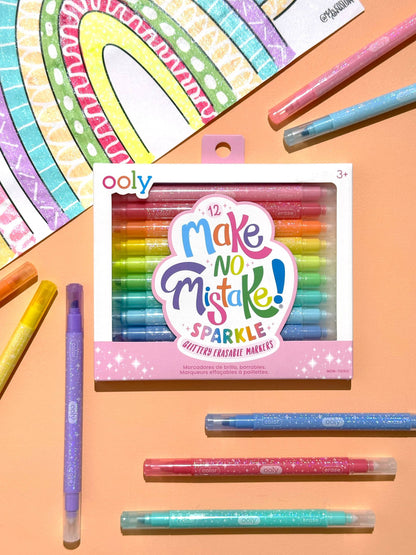 Make no Mistake! Glittery Erasable Markers (Set of 12)