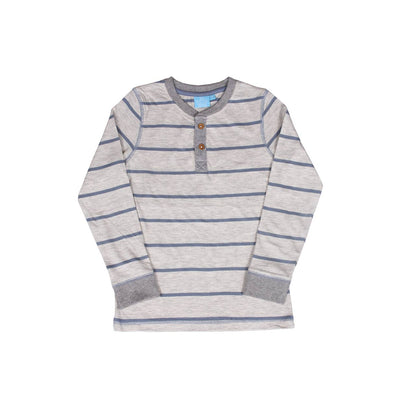 Long Sleeve Striped Henley