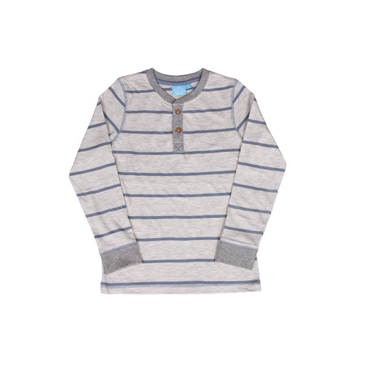 Long Sleeve Striped Henley
