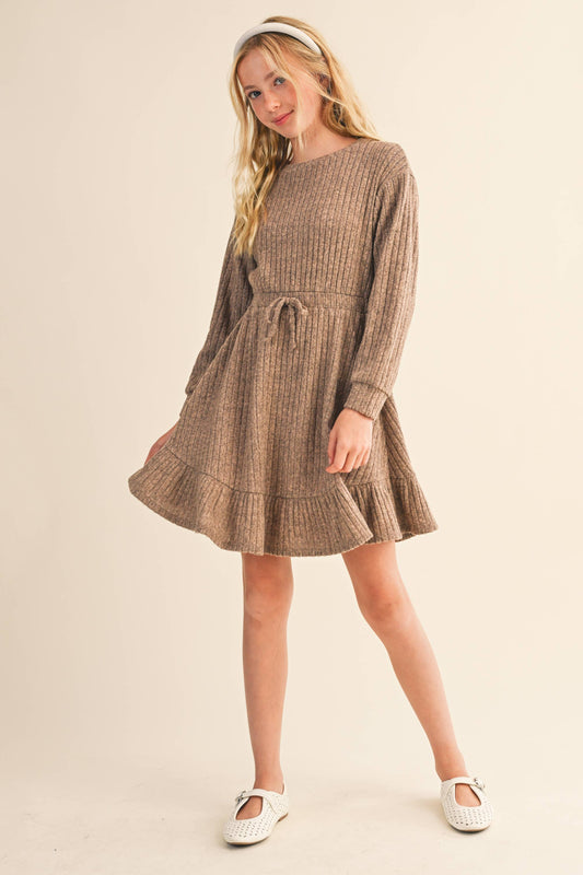 TWEEN KIDS GIRLS HACCI LONG SLEEVE DRESS