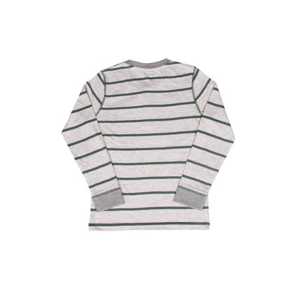 Long Sleeve Striped Henley